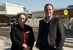 Jeremy Buckingham at Dubbo Hospital with General Manager Debbie Bickerton